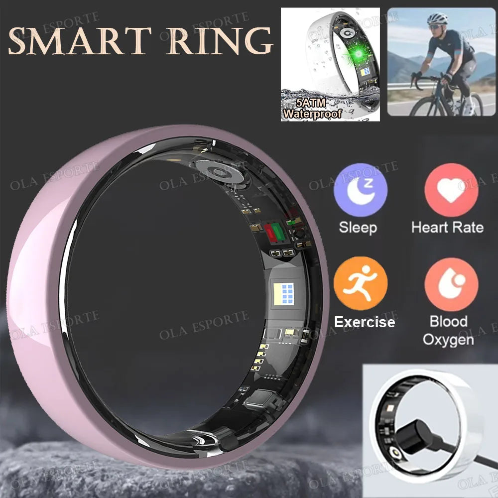 Anel Inteligente Aura Ring - Monitor de Saúde em Cerâmica Premium